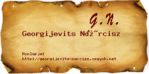 Georgijevits Nárcisz névjegykártya